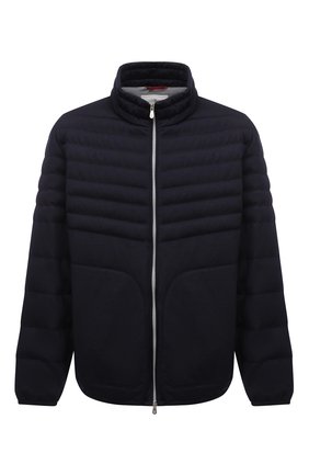 Мужская пуховая куртка BRUNELLO CUCINELLI темно-синего цвета по цене 309500 руб., арт. MJ802P106W | Фото 1 Мужская пуховая куртка BRUNELLO CUCINELLI темно-синего цвета, арт. MJ802P106W | Фото 1 (Рукава: Длинные; Материал внешний: Шерсть; Материал подклада: Синтетический материал; Материал утеплителя: Пух и перо; Длина (верхняя одежда): Короткие; Мужское Кросс-КТ: шерсть и кашемир, пуховик-короткий; Кросс-КТ: Куртка; Стили: Кэжуэл; Big sizes: Big Sizes)