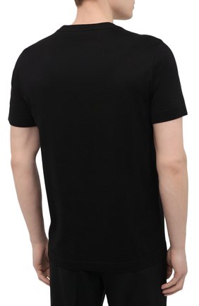 Мужская хлопковая футболка KNT черного цвета, арт. UMM0235 | Фото 4 (Рукава: Короткие; Длина (для топов): Стандартные; Принт: С принтом; Материал внешний: Хлопок; Стили: Кэжуэл)