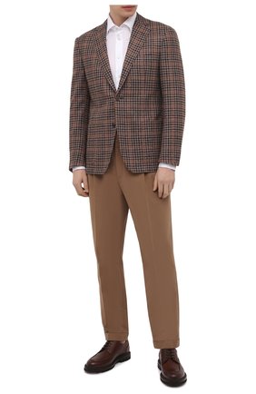 Мужская хлопковая рубашка KITON белого цвета по цене 63400 руб., арт. UMCNERH0804601 | Фото 2 Мужская хлопковая рубашка KITON белого цвета, арт. UMCNERH0804601 | Фото 2 (Материал внешний: Хлопок; Длина (для топов): Стандартные; Рукава: Длинные; Случай: Повседневный; Манжеты: На пуговицах; Рубашки М: Slim Fit; Принт: Однотонные; Стили: Кэжуэл; Воротник: Кент)