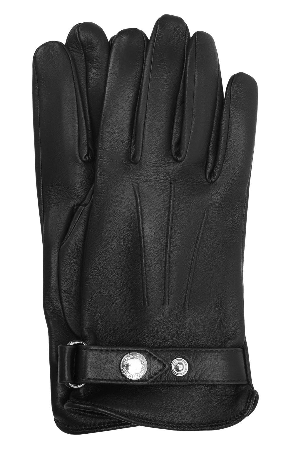Мужские кожаные перчатки ALEXANDER MCQUEEN черного цвета, арт. 624969/4D75Q | Фото 1 (Материал: Натуральная кожа; Региональные ограничения белый список (Axapta Mercury): RU; Мужское Кросс-КТ: Кожа и замша)