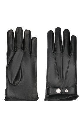 Мужские кожаные перчатки ALEXANDER MCQUEEN черного цвета, арт. 624969/4D75Q | Фото 2 (Мужское Кросс-КТ: Кожа и замша; Региональные ограничения белый список (Axapta Mercury): RU; Материал: Натуральная кожа)