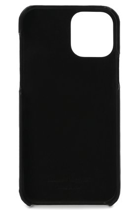 Кожаный чехол для iphone 12 pro ALEXANDER MCQUEEN черного цвета, арт. 683124/1NT0B | Фото 2 (Женское Кросс-КТ: Кожа iPhone; Материал: Натуральная кожа)
