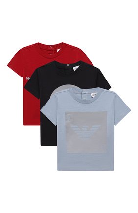 Детский комплект из трех футболок EMPORIO ARMANI разноцветного цвета, арт. 3LHDJ1/4J54Z | Фото 1