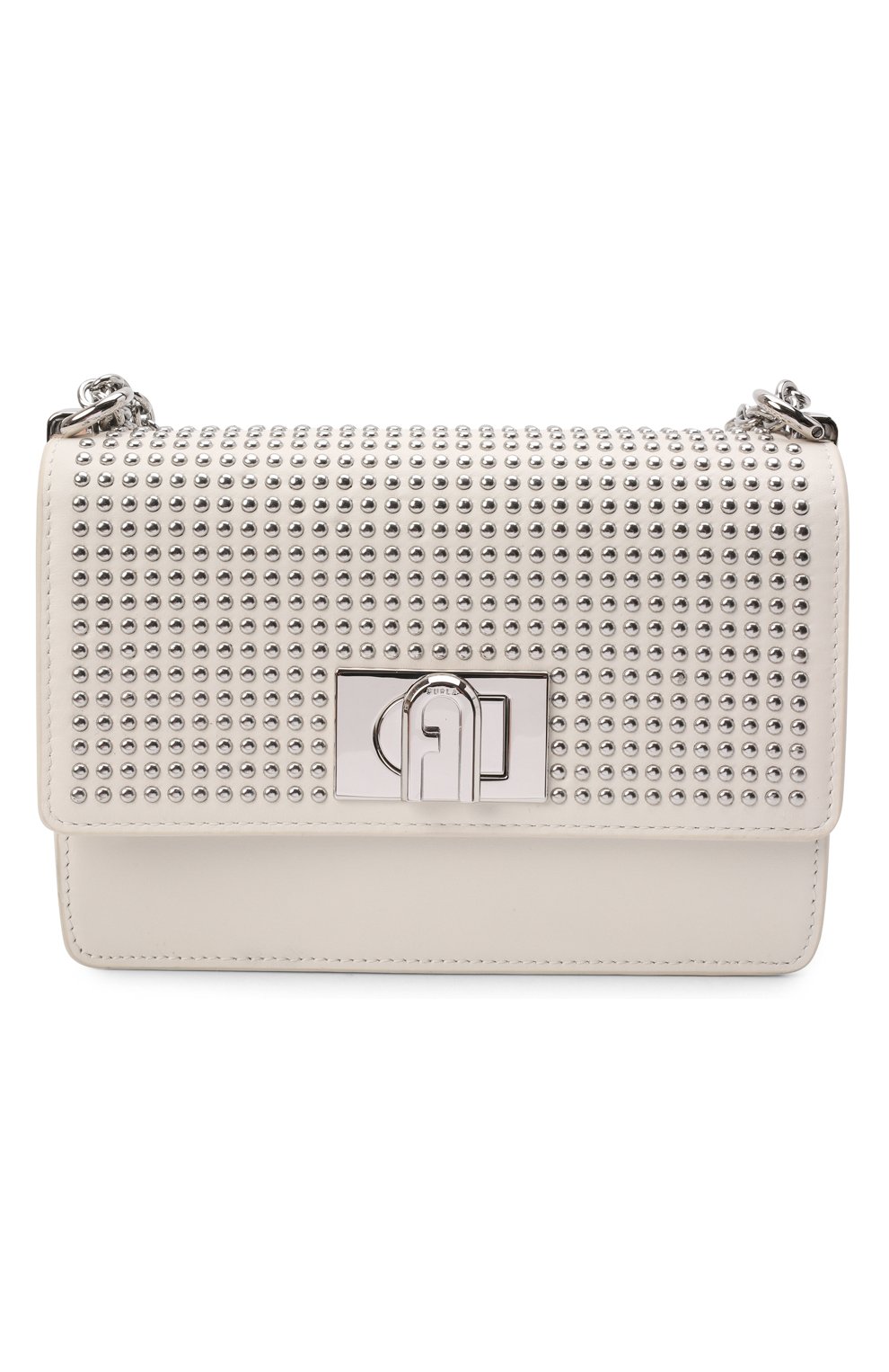 Женская сумка furla 1927 FURLA молочного цвета, арт. BAFKACO/BX0418 | Фото 1 (Сумки-технические: Сумки через плечо; Материал: Натуральная кожа; Размер: mini; Ремень/цепочка: На ремешке)