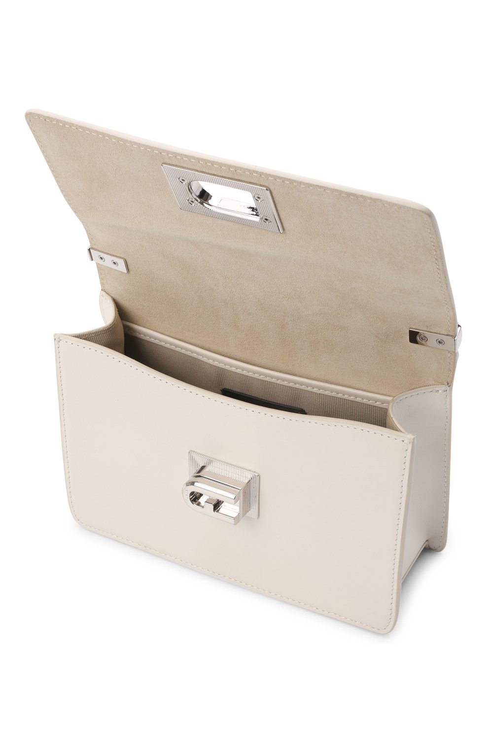 Женская сумка furla 1927 FURLA молочного цвета, арт. BAFKACO/BX0418 | Фото 5 (Сумки-технические: Сумки через плечо; Материал: Натуральная кожа; Размер: mini; Ремень/цепочка: На ремешке)