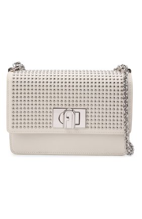 Женская сумка furla 1927 FURLA молочного цвета по цене 35250 руб., арт. BAFKACO/BX0418 | Фото 6 Женская сумка furla 1927 FURLA молочного цвета, арт. BAFKACO/BX0418 | Фото 6 (Сумки-технические: Сумки через плечо; Материал: Натуральная кожа; Размер: mini; Ремень/цепочка: На ремешке)