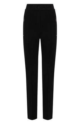 Женские брюки DOLCE & GABBANA черного цвета по цене 66200 руб., арт. FTCD2T/GD095 | Фото 1 Женские брюки DOLCE & GABBANA черного цвета, арт. FTCD2T/GD095 | Фото 1 (Материал внешний: Вискоза; Длина (брюки, джинсы): Стандартные; Стили: Гламурный; Женское Кросс-КТ: Брюки-одежда; Силуэт Ж (брюки и джинсы): Прямые; Кросс-КТ: Трикотаж)