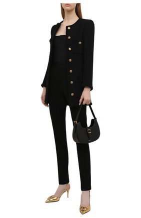 Женские брюки DOLCE & GABBANA черного цвета по цене 66200 руб., арт. FTCD2T/GD095 | Фото 2 Женские брюки DOLCE & GABBANA черного цвета, арт. FTCD2T/GD095 | Фото 2 (Материал внешний: Вискоза; Длина (брюки, джинсы): Стандартные; Стили: Гламурный; Женское Кросс-КТ: Брюки-одежда; Силуэт Ж (брюки и джинсы): Прямые; Кросс-КТ: Трикотаж)