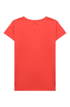 Детская хлопковая футболка BONPOINT красного цвета, арт. C01GTSKN0201(151A)_838536 | Фото 2 (Материал внешний: Хлопок; Рукава: Короткие; Региональные ограничения белый список (Axapta Mercury): RU; Ростовка одежда: 13 - 15 лет | 158 см)