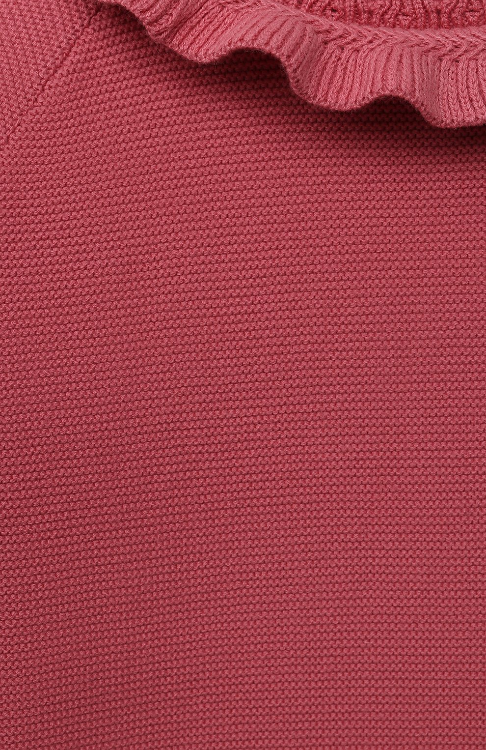 Детский хлопковый пуловер BONPOINT темно-розового цвета, арт. S01XJUKN0101(023)_844423 | Фото 3 (Девочки Кросс-КТ: Пуловер-одежда; Рукава: Короткие; Региональные ограничения белый список (Axapta Mercury): RU; Материал внешний: Хлопок)