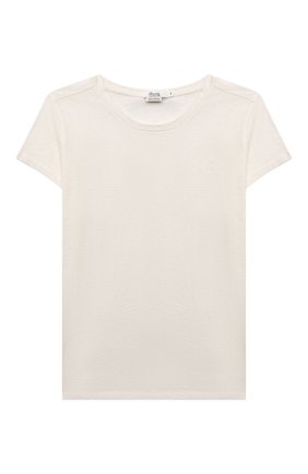 Детская хлопковая футболка BONPOINT белого цвета, арт. S01GTSKN0701(102)_842426 | Фото 1 (Рукава: Короткие; Материал внешний: Хлопок; Ростовка одежда: 13 - 15 лет | 158 см)