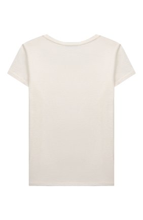 Детская хлопковая футболка BONPOINT белого цвета, арт. S01GTSKN0701(102)_842426 | Фото 2 (Рукава: Короткие; Материал внешний: Хлопок; Ростовка одежда: 13 - 15 лет | 158 см)