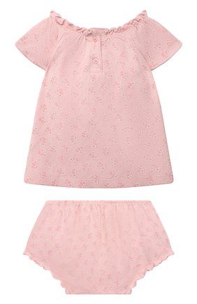 Детский комплект из платья и шорт BONPOINT розового цвета, арт. S01XSEKN0503(521A)_843037 | Фото 2 (Рукава: Короткие)