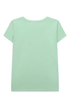 Детская хлопковая футболка BONPOINT зеленого цвета, арт. S01GTSKN0801(139)_844562 | Фото 2 (Рукава: Короткие; Материал внешний: Хлопок; Ростовка одежда: 12 лет | 152 см)