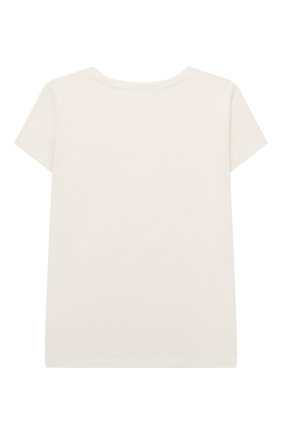 Детская хлопковая футболка BONPOINT белого цвета, арт. S01GTSKN0801(102D)_844554 | Фото 2 (Материал внешний: Хлопок; Рукава: Короткие; Ростовка одежда: 13 - 15 лет | 158 см)