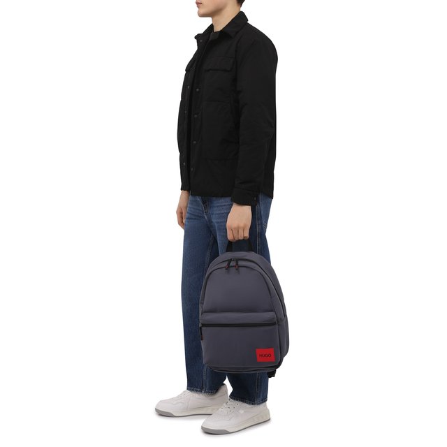 Текстильный рюкзак HUGO 50455562, цвет серый, размер NS - фото 3
