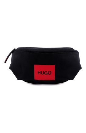 Мужская текстильная поясная сумка HUGO черного цвета, арт. 50455547 | Фото 1 (Ремень/цепочка: На ремешке; Размер: medium; Материал: Текстиль; Случай: Повседневный)