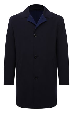 Мужской двусторонний плащ KITON темно-синего цвета по цене 576500 руб., арт. UW1084CV0813A | Фото 1 Мужской двусторонний плащ KITON темно-синего цвета, арт. UW1084CV0813A | Фото 1 (Длина (верхняя одежда): До середины бедра; Рукава: Длинные; Материал внешний: Синтетический материал; Материал подклада: Синтетический материал; Мужское Кросс-КТ: Плащ-верхняя одежда; Стили: Классический)