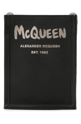 Мужская комбинированная сумка edge mini ALEXANDER MCQUEEN черного цвета, арт. 668592/1AAEZ | Фото 1 (Размер: mini; Ремень/цепочка: На ремешке; Материал: Текстиль; Региональные ограничения белый список (Axapta Mercury): RU)