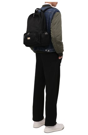 Мужской текстильный рюкзак nero sicilia dna DOLCE & GABBANA черного цвета, арт. BM1961/AY139 | Фото 3 (Материал: Текстиль; Стили: Кэжуэл; Размер: large)