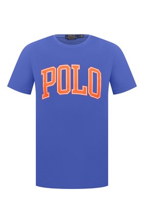 Мужская хлопковая футболка POLO RALPH LAUREN синего цвета, арт. 710858957 | Фото 1 (Длина (для топов): Стандартные; Рукава: Короткие; Материал внешний: Хлопок; Принт: С принтом; Стили: Кэжуэл)