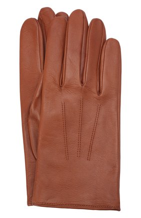 Мужские кожаные перчатки AGNELLE светло-коричневого цвета, арт. SLIMMERCURY/S | Фото 1 (Мужское Кросс-КТ: Кожа и замша; Материал: Натуральная кожа)