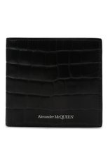 Мужской кожаное портмоне ALEXANDER MCQUEEN черного цвета, арт. 602137/1AAEF | Фото 1 (Материал: Натуральная кожа)