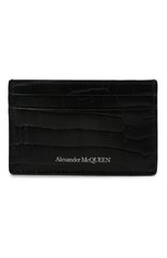 Мужской кожаный футляр для кредитных карт ALEXANDER MCQUEEN черного цвета, арт. 602144/1AAEF | Фото 1 (Материал: Натуральная кожа)