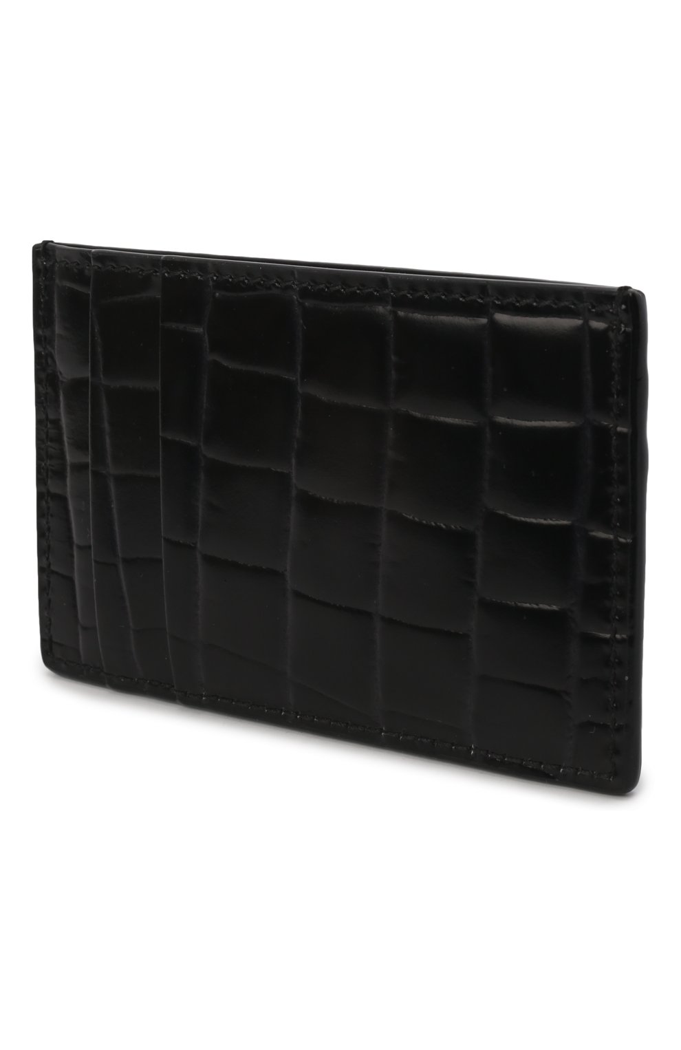 Мужской кожаный футляр для кредитных карт ALEXANDER MCQUEEN черного цвета, арт. 602144/1AAEF | Фото 2 (Материал: Натуральная кожа)
