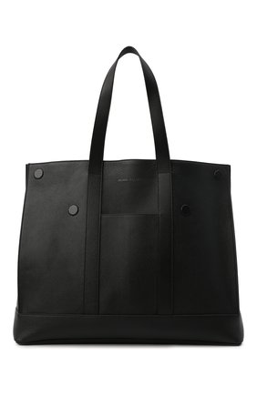 Мужская кожаная сумка-шопер de manta ALEXANDER MCQUEEN черного цвета, арт. 683113/1AAE0 | Фото 1 (Материал: Натуральная кожа; Размер: large)