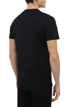 Мужская хлопковая футболка ALEXANDER MCQUEEN черного цвета, арт. 687714/QSZ86 | Фото 4 (Рукава: Короткие; Длина (для топов): Стандартные; Стили: Гранж; Принт: С принтом; Материал внешний: Хлопок)