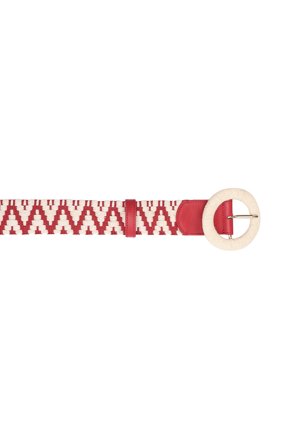 Женский текстильный пояс GIORGIO ARMANI красного цвета, арт. Y1I297/YRA4A | Фото 4 (Материал: Текстиль; Кросс-КТ: Широкие)