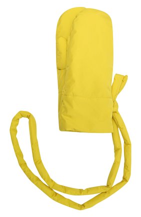 Женские рукавицы KASSL EDITIONS желтого цвета, арт. H0L21A06300115 | Фото 1 (Материал: Синтетический материал, Текстиль; Женское Кросс-КТ: варежки)