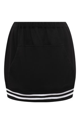 Женская хлопковая юбка REDVALENTINO черного цвета, арт. XR3MD02F/6DY | Фото 1 (Материал внешний: Хлопок; Длина Ж (юбки, платья, шорты): Мини; Стили: Спорт-шик; Женское Кросс-КТ: Юбка-одежда)
