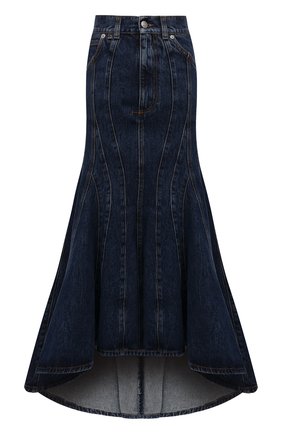 Женская джинсовая юбка ALEXANDER MCQUEEN темно-синего цвета по цене 121000 руб., арт. 687394/QMABP | Фото 1 Женская джинсовая юбка ALEXANDER MCQUEEN темно-синего цвета, арт. 687394/QMABP | Фото 1 (Материал внешний: Хлопок, Деним; Длина Ж (юбки, платья, шорты): Миди; Стили: Гламурный; Кросс-КТ: Деним; Женское Кросс-КТ: Юбка-одежда; Региональные ограничения белый список (Axapta Mercury): RU)