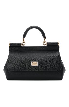 Женская сумка sicily small DOLCE & GABBANA черного цвета по цене 86550 руб., арт. BB7116/A1001 | Фото 1 Женская сумка sicily small DOLCE & GABBANA черного цвета, арт. BB7116/A1001 | Фото 1 (Материал: Натуральная кожа; Размер: small; Ремень/цепочка: На ремешке; Сумки-технические: Сумки top-handle)