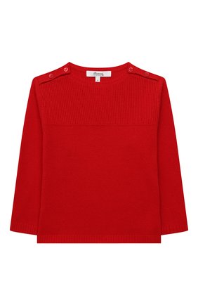 Детский пуловер BONPOINT красного цвета, арт. H20BSH2032PU(051C)_823456 | Фото 1 (Рукава: Длинные; Девочки Кросс-КТ: Пуловер-одежда; Региональные ограничения белый список (Axapta Mercury): RU)