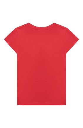 Детская хлопковая футболка RALPH LAUREN красного цвета, арт. 312856392 | Фото 2 (Рукава: Короткие; Материал внешний: Хлопок; Ростовка одежда: 5 лет | 110 см, 6 лет | 116 см)
