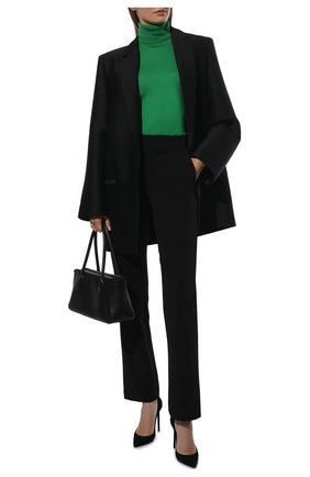 Женская кашемировая водолазка RALPH LAUREN зеленого цвета, арт. 290615195 | Фото 2 (Рукава: Длинные; Материал внешний: Шерсть, Кашемир; Длина (для топов): Стандартные; Стили: Кэжуэл; Женское Кросс-КТ: Водолазка-одежда)