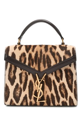 Женская сумка cassandra mini SAINT LAURENT леопардового цвета, арт. 623930/AAAAK | Фото 1 (Материал: Натуральная кожа, Натуральный мех; Размер: mini; Ремень/цепочка: На ремешке; Сумки-технические: Сумки top-handle)