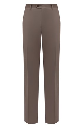 Мужские шерстяные брюки BRIONI бежевого цвета, арт. RPL20L/P1A0Q/M0ENA | Фото 1 (Материал подклада: Купро; Длина (брюки, джинсы): Стандартные; Материал внешний: Шерсть; Случай: Повседневный; Стили: Кэжуэл)