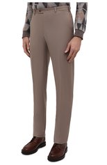 Мужские шерстяные брюки BRIONI бежевого цвета, арт. RPL20L/P1A0Q/M0ENA | Фото 3 (Материал внешний: Шерсть; Длина (брюки, джинсы): Стандартные; Случай: Повседневный; Материал подклада: Купро; Стили: Кэжуэл)