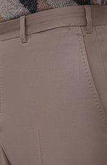Мужские шерстяные брюки BRIONI бежевого цвета, арт. RPL20L/P1A0Q/M0ENA | Фото 5 (Материал внешний: Шерсть; Длина (брюки, джинсы): Стандартные; Случай: Повседневный; Материал подклада: Купро; Стили: Кэжуэл)