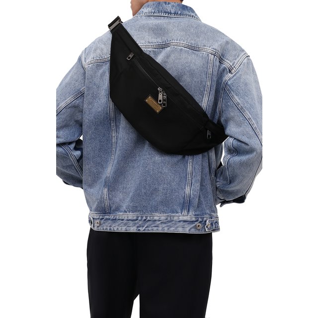 фото Текстильная поясная сумка nero sicilia dna dolce & gabbana