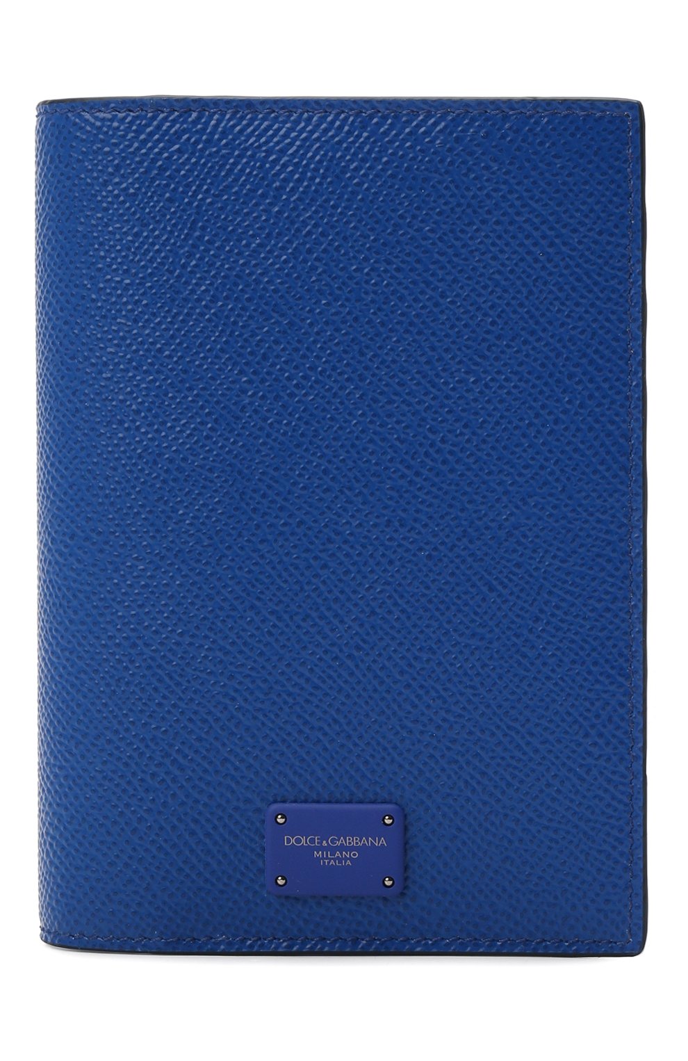 Мужской кожаная обложка для паспорта DOLCE & GABBANA синего цвета, арт. BP2215/AZ602 | Фото 1 (Материал: Натуральная кожа; Кросс-КТ: обложки и футляры)