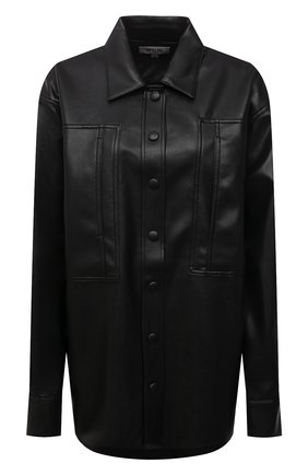 Женская рубашка из экокожи AGOLDE черного цвета по цене 44100 руб., арт. A7092-1287 | Фото 1