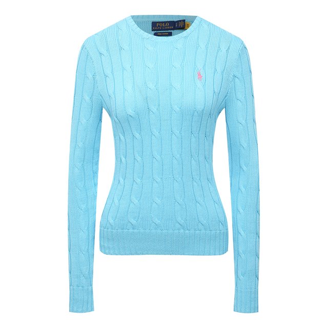 Хлопковый пуловер Polo Ralph Lauren Голубой 211580009 5172598