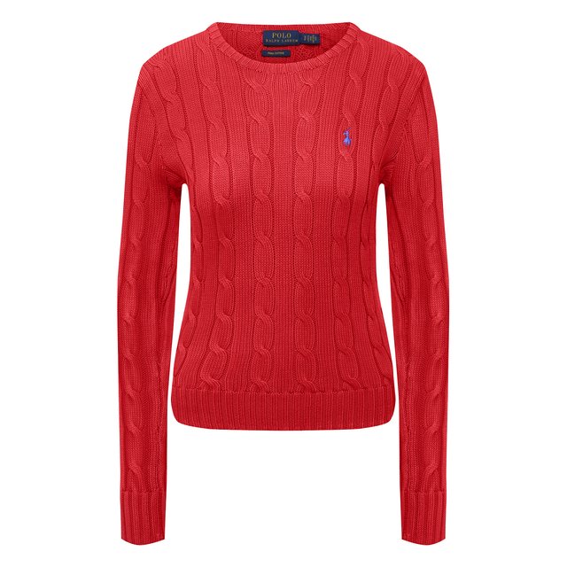 Хлопковый пуловер Polo Ralph Lauren Красный 211580009 5172598