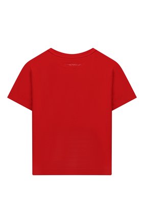 Детская хлопковая футболка EMPORIO ARMANI красного цвета по цене 9630 руб., арт. 3L3T06/3J4NZ | Фото 2 Детская хлопковая футболка EMPORIO ARMANI красного цвета, арт. 3L3T06/3J4NZ | Фото 2 (Материал внешний: Хлопок; Рукава: Короткие; Ростовка одежда: 10 - 11 лет | 140 - 146см, 16 лет | 164 см, 4 года | 104 см, 5 лет | 110 см, 6 лет | 116 см, 7 лет | 122 см, 8 лет | 128 см)