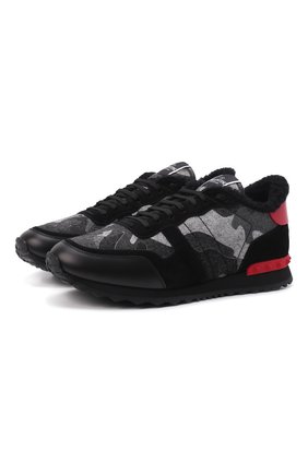 Мужские комбинированные кроссовки rockrunner VALENTINO темно-серого цвета по цене 78700 руб., арт. XY2S0723/RFV | Фото 1 Мужские комбинированные кроссовки rockrunner VALENTINO темно-серого цвета, арт. XY2S0723/RFV | Фото 1 (Подошва: Массивная; Материал внутренний: Текстиль; Материал внешний: Кожа; Материал утеплителя: Экомех; Стили: Классический; ширина носка стельки: 9, 9,5; толщина подошвы: 3,5; Длина стельки: 26, 25,0, 26,5, 25,3, 30, 25,6, 26,0, 26,3, 26,6, 27,0, 27,3, 27,6, 28,0, 28,3, 28,6, 29,0, 29,6, 30,3)